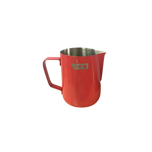 Edo Pitcher Rood - Professionele RVS Melkkan voor Barista's