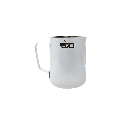 Edo Pitcher Wit - Professionele RVS Melkkan voor Barista's