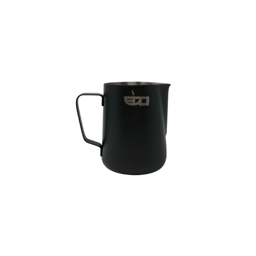 Edo Pitcher Zwart - Professionele RVS Melkkan voor Barista's