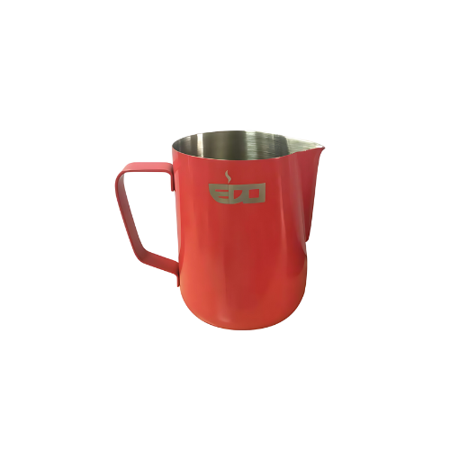 Edo Pitcher Rood - Professionele RVS Melkkan voor Barista's