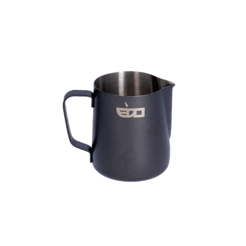 Edo Pitcher Zwart - Professionele RVS Melkkan voor Barista's